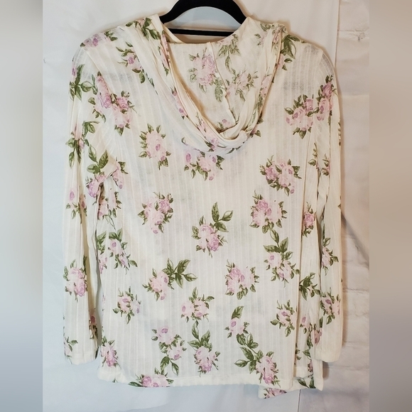 Self Esteem Size XL Pajama Tops Set Tank and Hoodie Floral - Picture 2 of 5